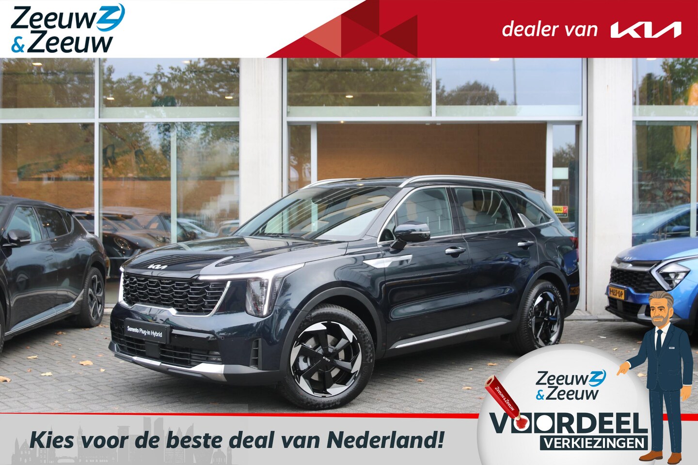 Kia Sorento - 1.6 T-GDi Plug-in Hybrid 4WD DynamicLine 7p. | Navi | Camera | Climate control | Stoel & S - AutoWereld.nl