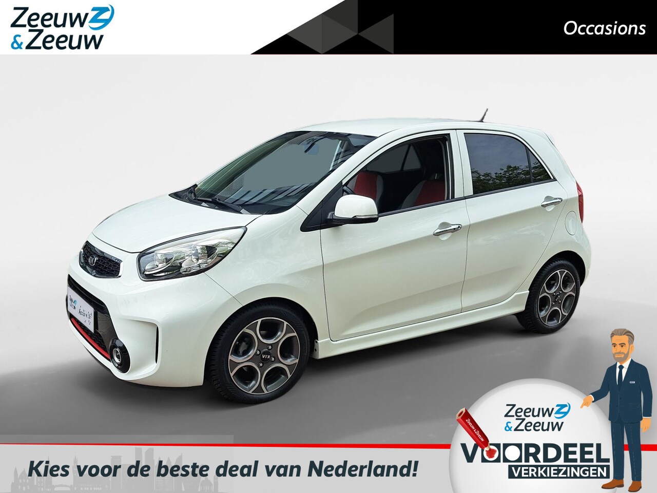 Kia Picanto - 1.2 CVVT SportsLine 12 maanden BOVAG | Climate control | Cruise Control | Telefoonvoorbere - AutoWereld.nl