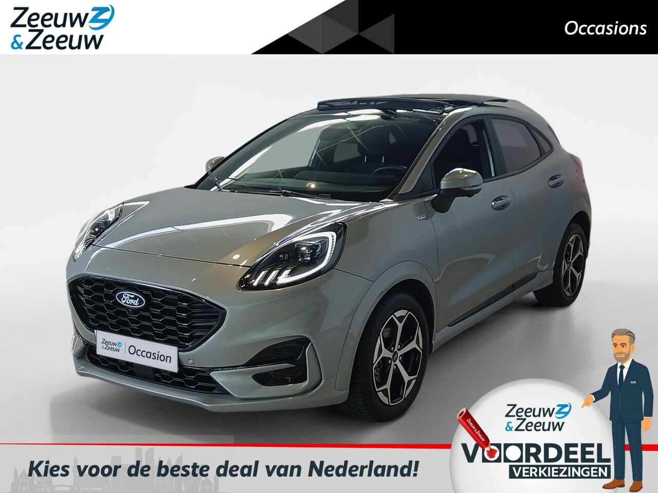 Ford Puma - 1.0 EcoBoost Hybrid ST-Line X *Navi+Camera*Panoramadak*Stoelverwarming*LED verlichting*VOL - AutoWereld.nl