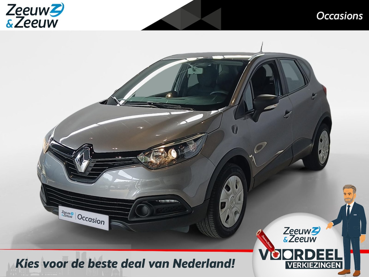 Renault Captur - 0.9 TCe Authentique *Airco*Tel Bluetooth*Cruise Control*Trekhaak*1e Eigenaar! - AutoWereld.nl