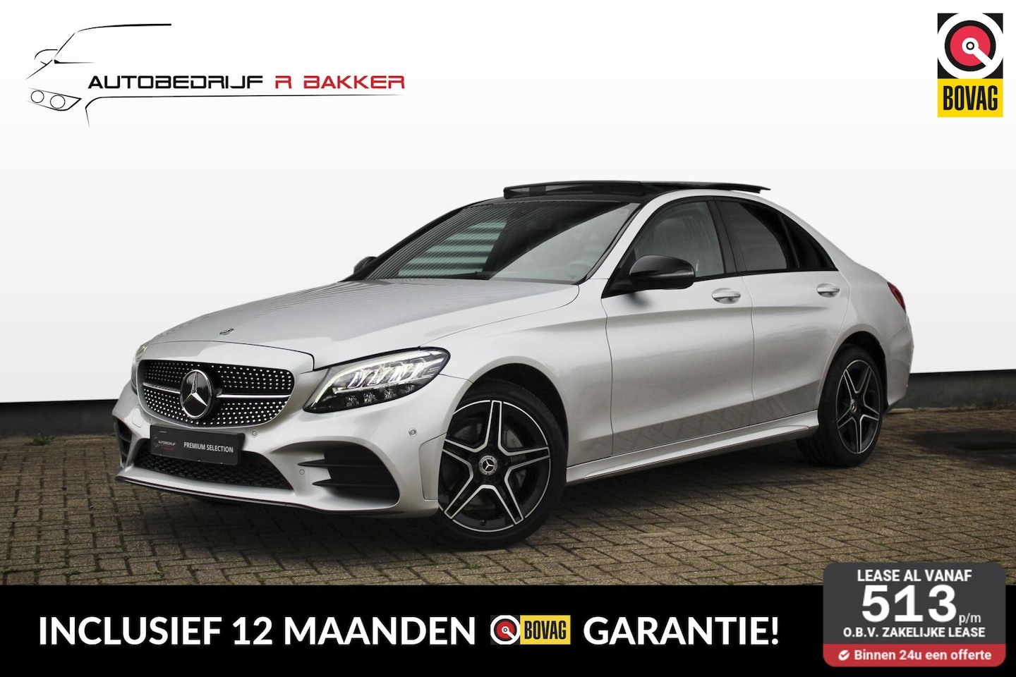 Mercedes-Benz C-klasse - 200 4MATIC Premium AMG Line // Panoramadak | Night Pack | Memory stoelen | Sfeerverlichtin - AutoWereld.nl