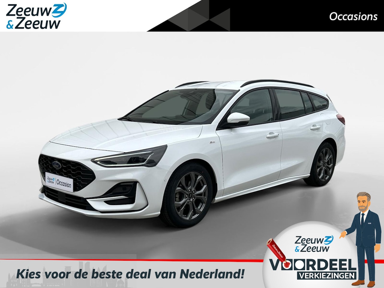 Ford Focus Wagon - 1.0 EcoBoost Hybrid ST Line 125pk | Adaptieve cruise control | BLISS | Achter uit rij came - AutoWereld.nl