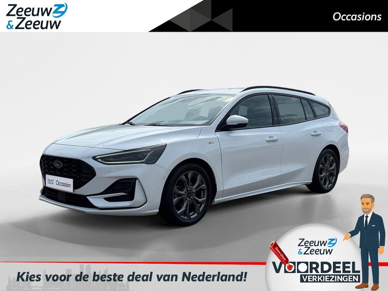 Ford Focus Wagon - 1.0 EcoBoost Hybrid ST Line | Navigatie | Parkeersensoren voor en achter | Achteruitrijcam - AutoWereld.nl