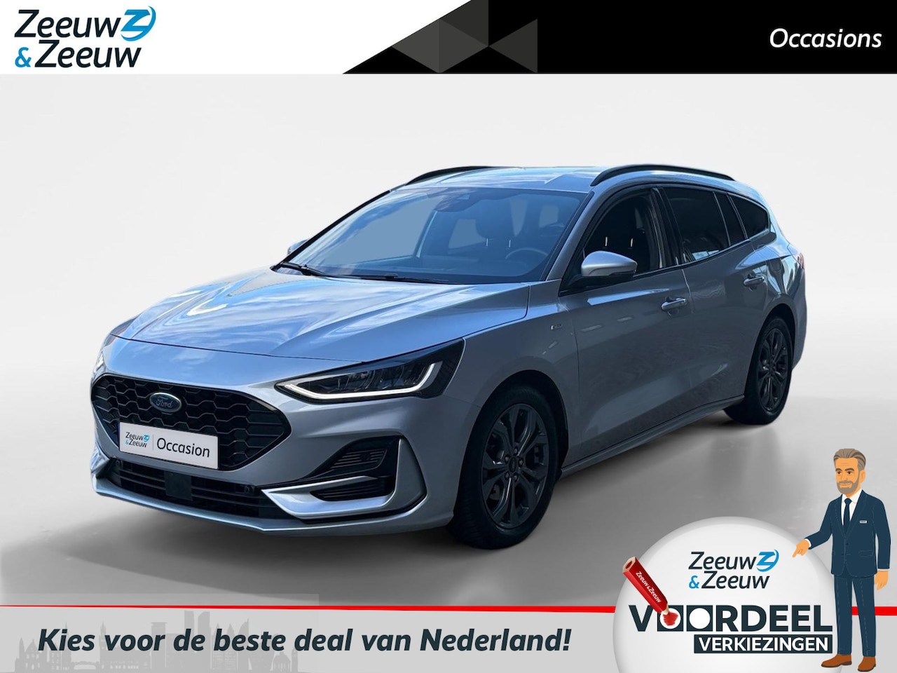 Ford Focus Wagon - 1.0 EcoBoost Hybrid ST Line | Navigatie | Stoel/Stuur/voorruitverwarming | Climate Control - AutoWereld.nl
