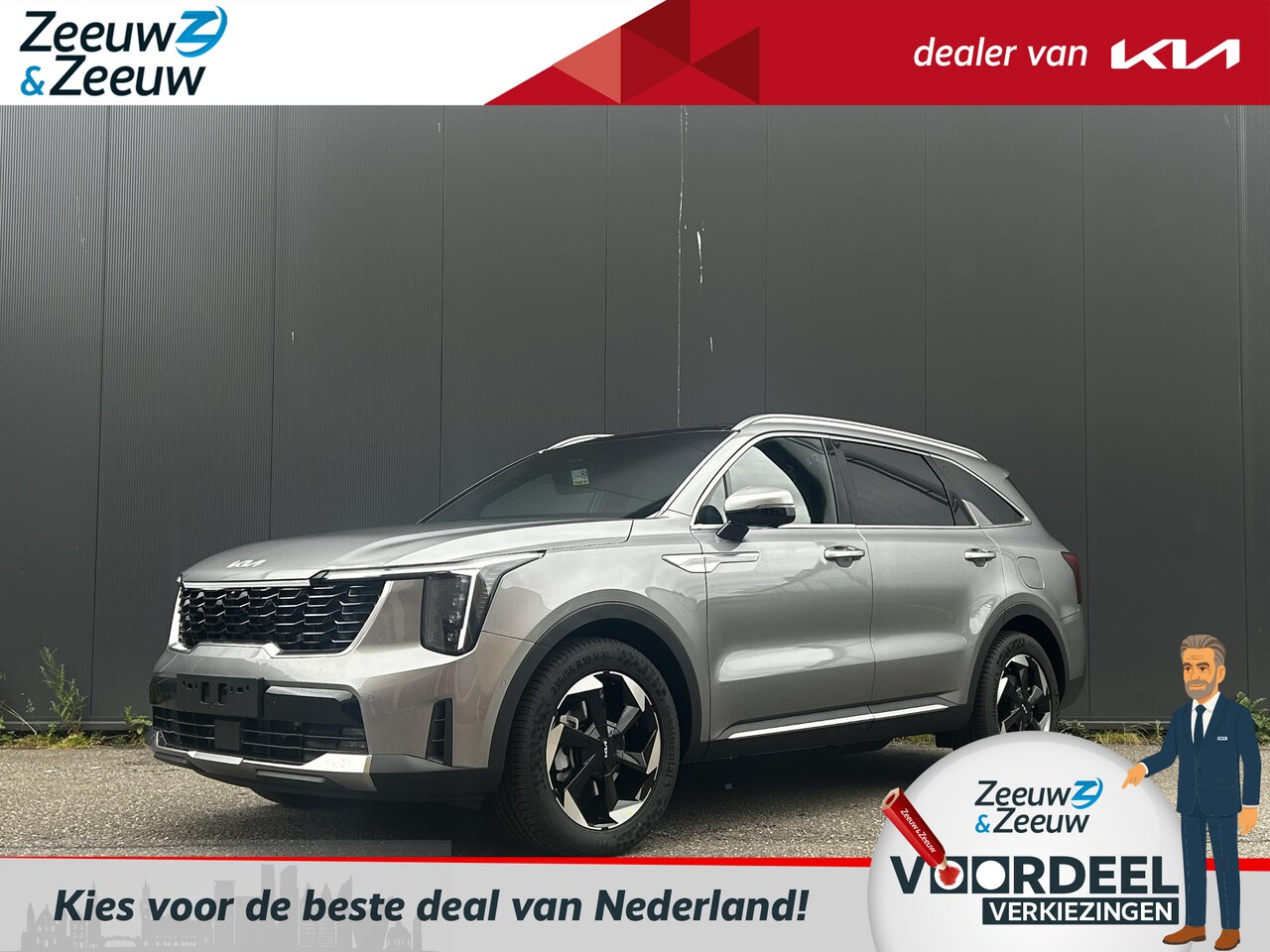 Kia Sorento - 1.6 T-GDi Plug-in Hybrid 4WD DynamicPlusLine 7p. NIEUW TE BESTELLEN FACELIFT MODEL | Panor - AutoWereld.nl