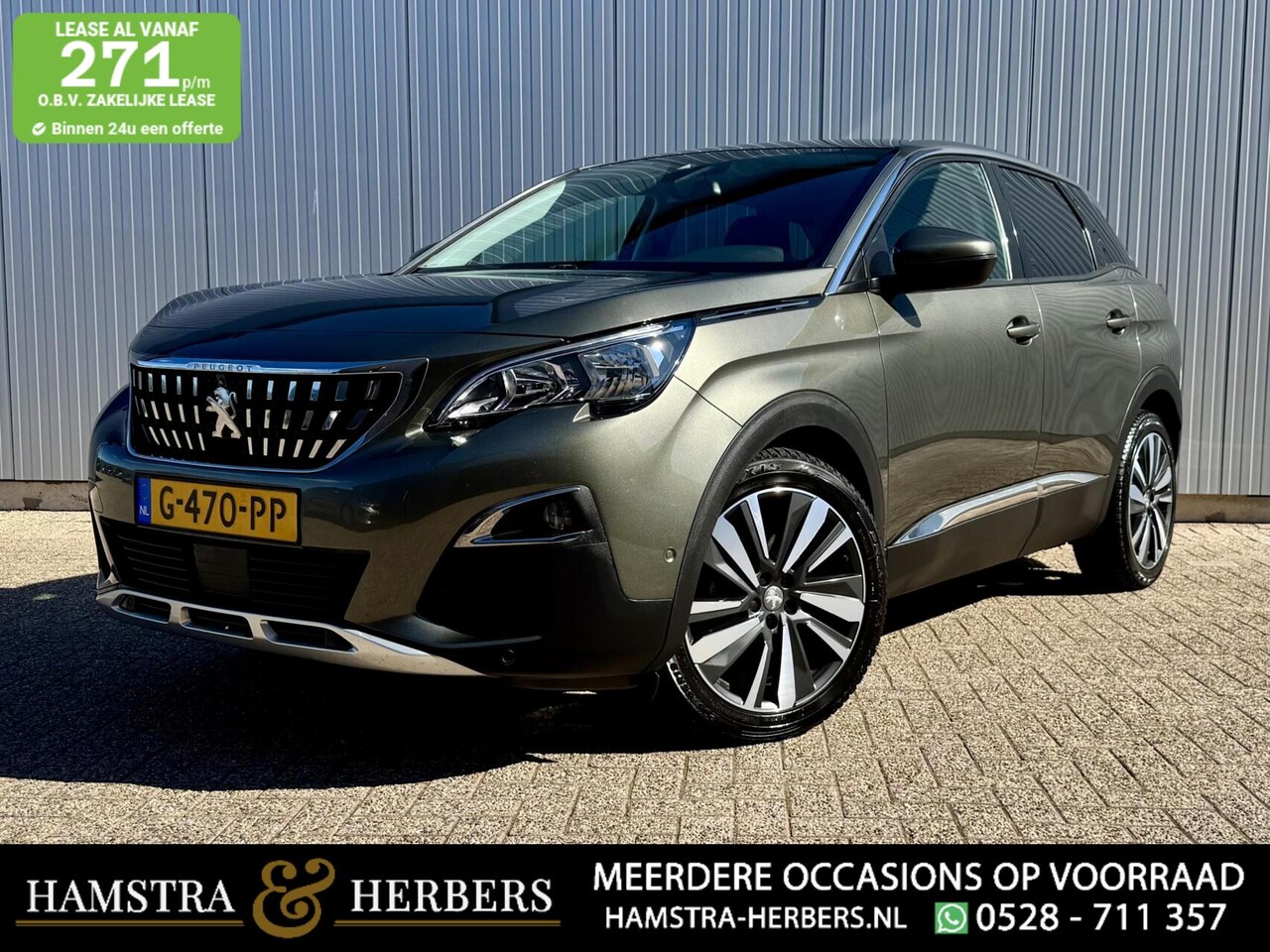Peugeot 3008 - 1.2 PureTech Blue Lease Premium bruin/grijs - AutoWereld.nl