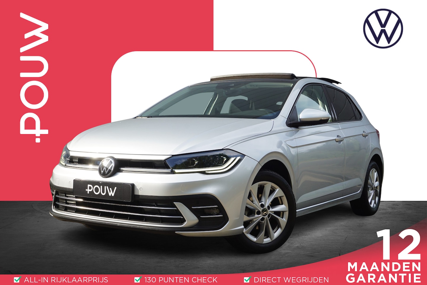 Volkswagen Polo - 1.0 TSI 95pk DSG Style | Panoramadak | Navigatie | Apple Carplay/Android Auto - AutoWereld.nl