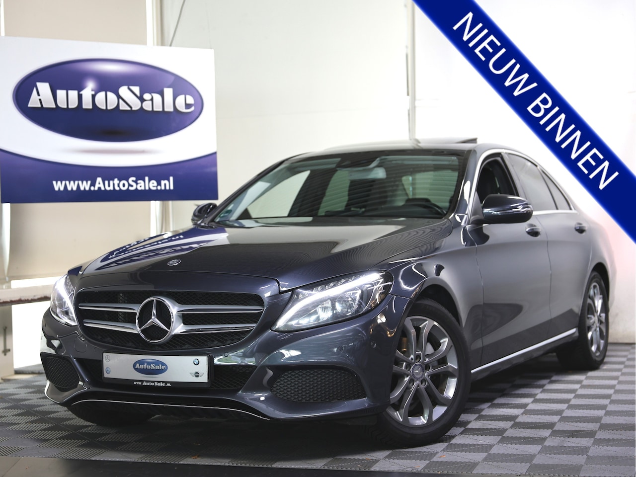 Mercedes-Benz C-klasse - 180 Avantgarde AUT DAKJE LEER CRUISE PDC STOELVW '15 - AutoWereld.nl