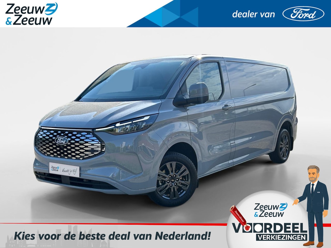Ford Transit Custom - E-Transit 340 L2H1 Limited 65 kWh | 0,99% Rente | BPM Vrij | Driver Assistance Pack | Wint - AutoWereld.nl