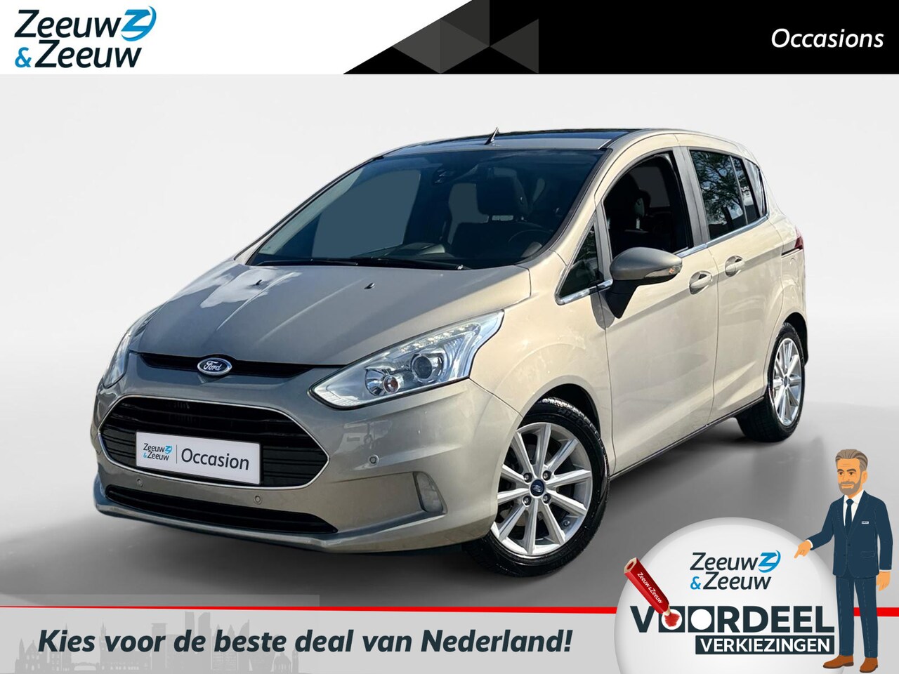 Ford B-Max - 1.0 EcoBoost Titanium |Hoge zit| Panoramadak| Verwarmde voorruit| Distributieriem is verva - AutoWereld.nl