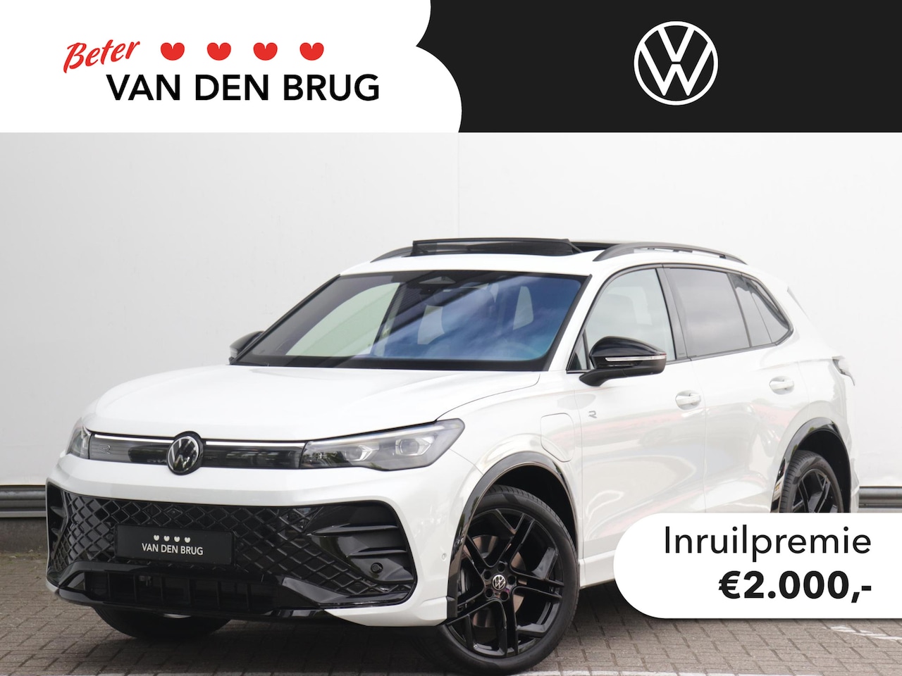 Volkswagen Tiguan - R-Line-Edition 1.5 eHybrid 200 kW / 272 pk SUV 6 v Trekhaak | Black Style | Interieur Styl - AutoWereld.nl