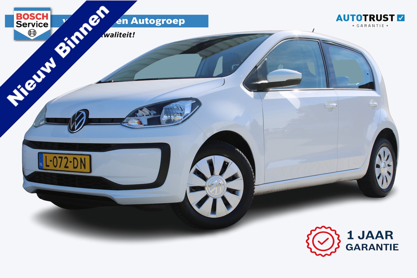 Volkswagen Up! - 1.0 | Incl. 12 maanden garantie | Cruise control m| Parkeercamera | Climate control | Park - AutoWereld.nl