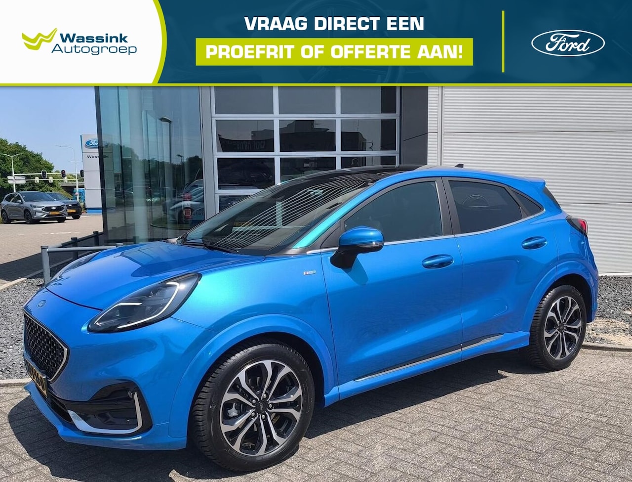 Ford Puma - 1.0i Ecoboost Hybrid 125pk ST-Line Vignale | massage stoelen | Pano dak | vol lederen bekl - AutoWereld.nl