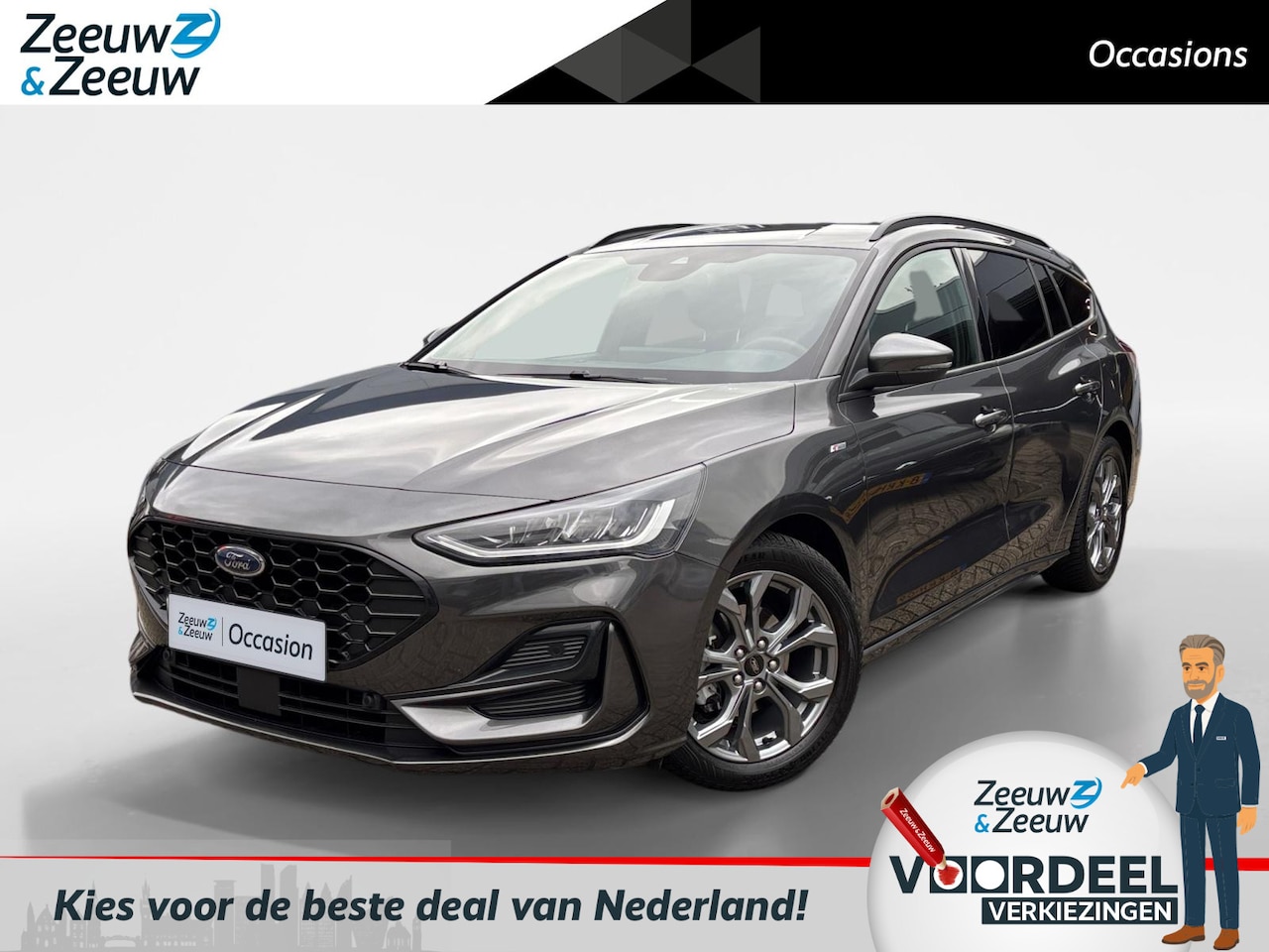 Ford Focus Wagon - 1.0 EcoBoost Hybrid ST Line | Winterpack | Cruise Control | Parkeersensoren | Apple Carpla - AutoWereld.nl