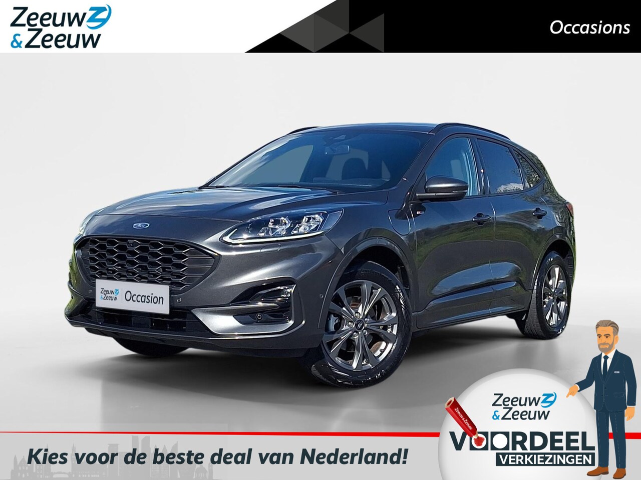 Ford Kuga - 2.5 PHEV ST-Line X | Adaptieve Cruise Control | Winter Pack | BLIS | El. verst. bestuurder - AutoWereld.nl