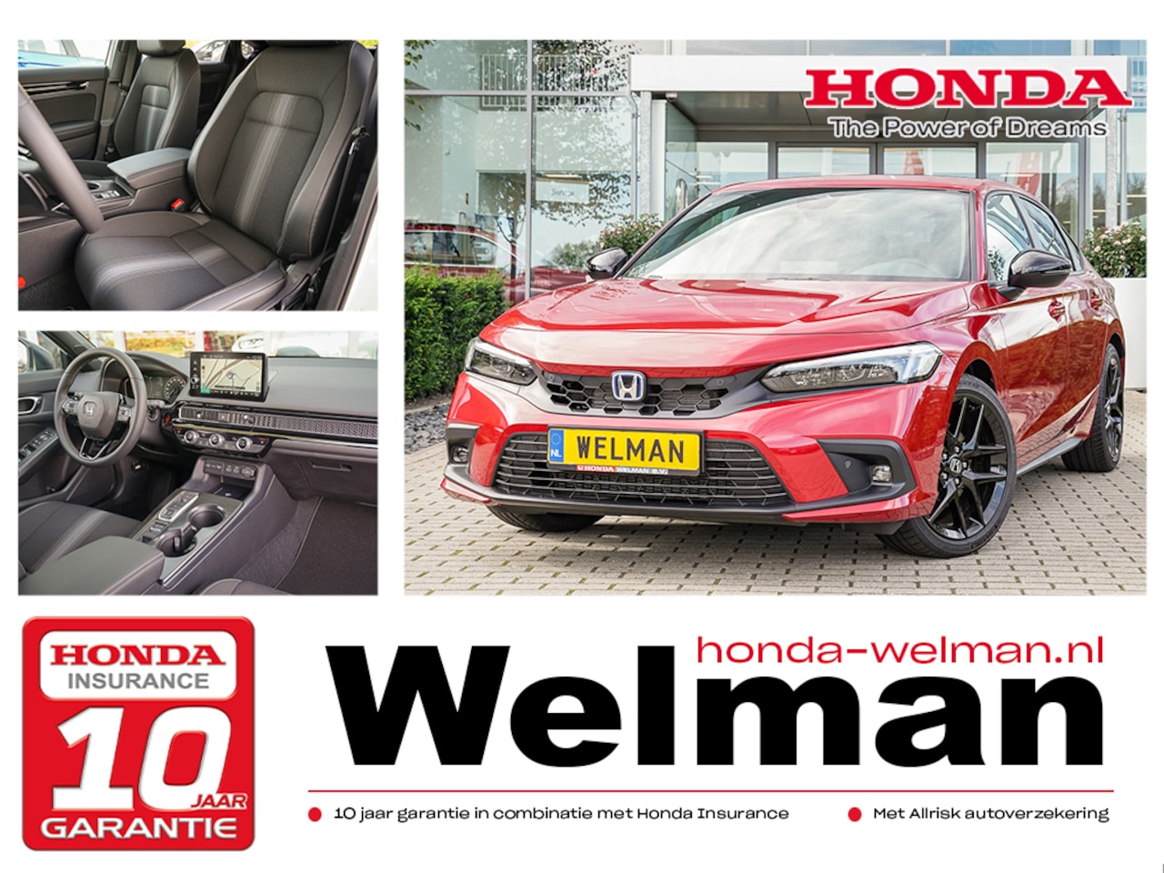 Honda Civic - 2.0i e:HEV SPORT - HYBRID - NIEUW - AUTOMAAT - FULL HYBRID - AutoWereld.nl