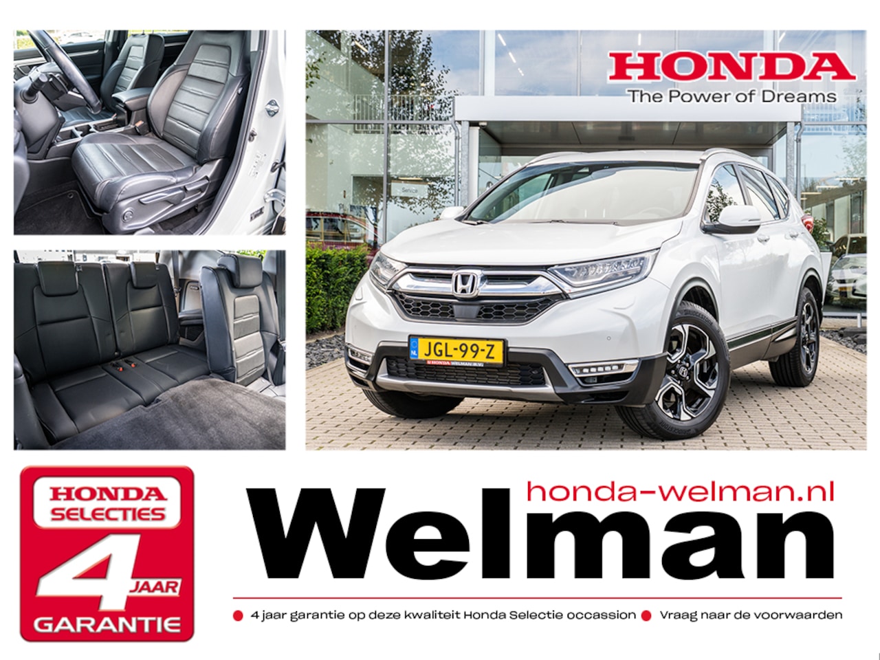Honda CR-V - 1.5i V-TEC LIFESTYLE TURBO - 7 PERSOONS - AUTOMAAT - 4WD - LEDER - 193 PK - AutoWereld.nl