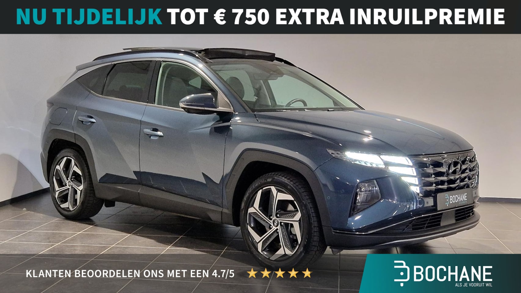 Hyundai Tucson - 1.6 T-GDI PHEV Premium Sky 4WD | Leder | Panoramadak | SOH 98% | - AutoWereld.nl