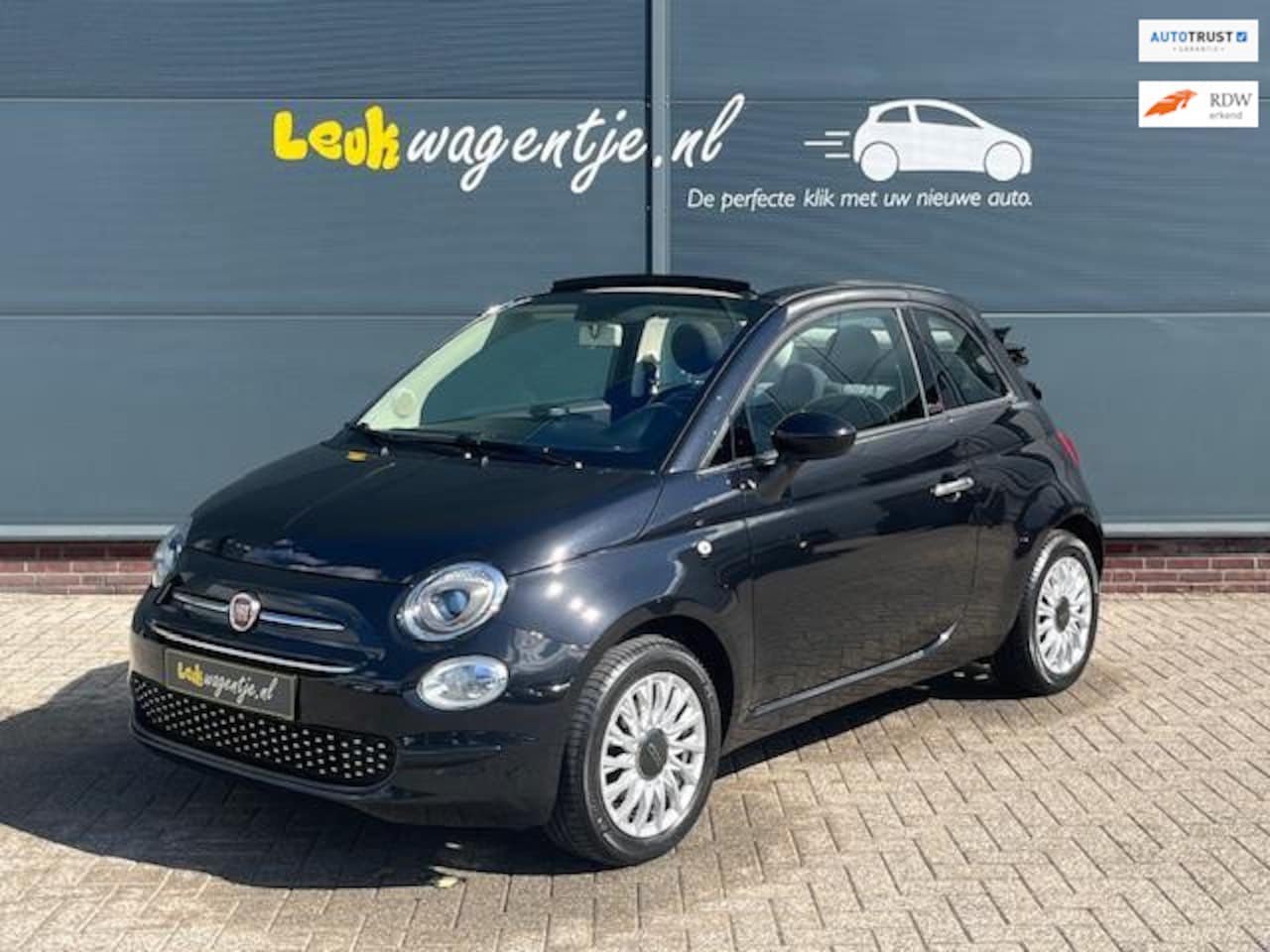 Fiat 500 C - 1.2 Lounge Cabrio *zwarte kap *cruise *airco - AutoWereld.nl