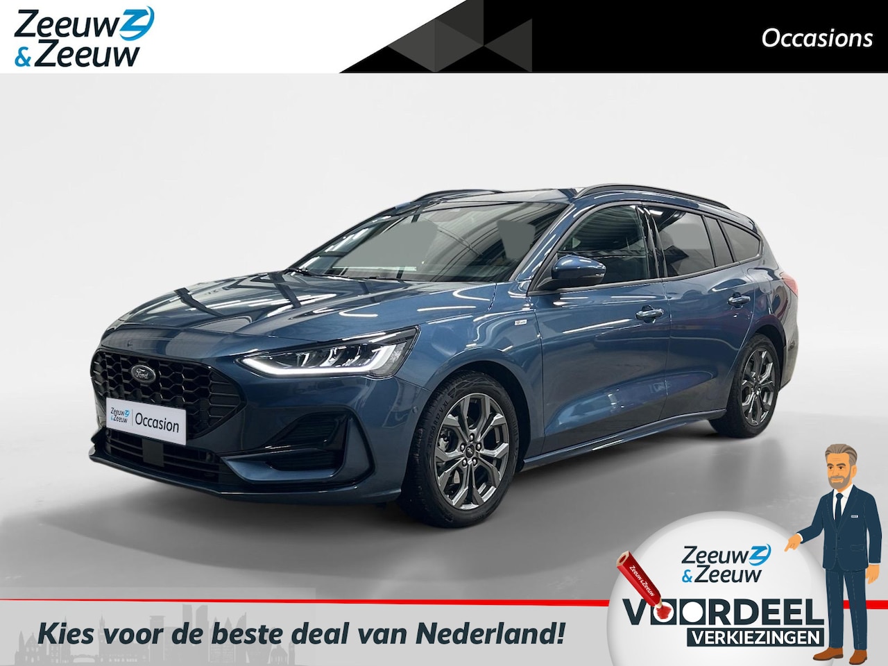 Ford Focus Wagon - 1.0 EcoBoost Hybrid ST Line 125pk | Stoel- stuur en voorruitverwarming | Adaptieve cruise - AutoWereld.nl