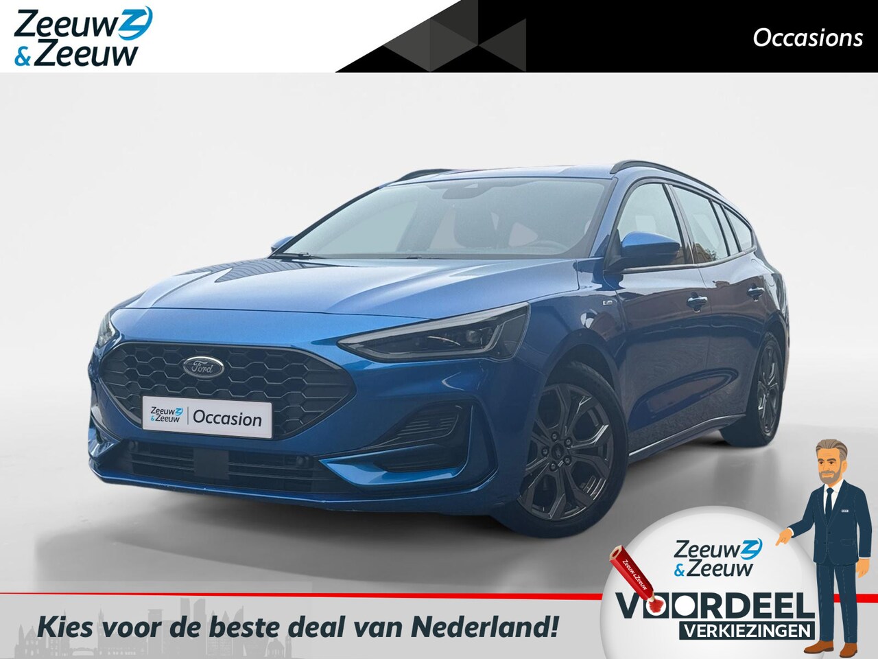 Ford Focus Wagon - 1.0 EcoBoost Hybrid ST Line | Adaptive Cruise Control | Navigatie | Apple Carplay | Androi - AutoWereld.nl