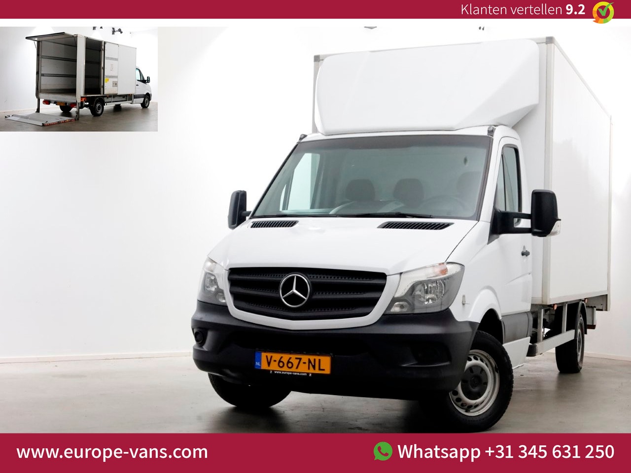 Mercedes-Benz Sprinter - 314 CDI 143pk E6 Bakwagen met laadklep en zijdeur 1.145kg laadvermogen 03-2018 - AutoWereld.nl