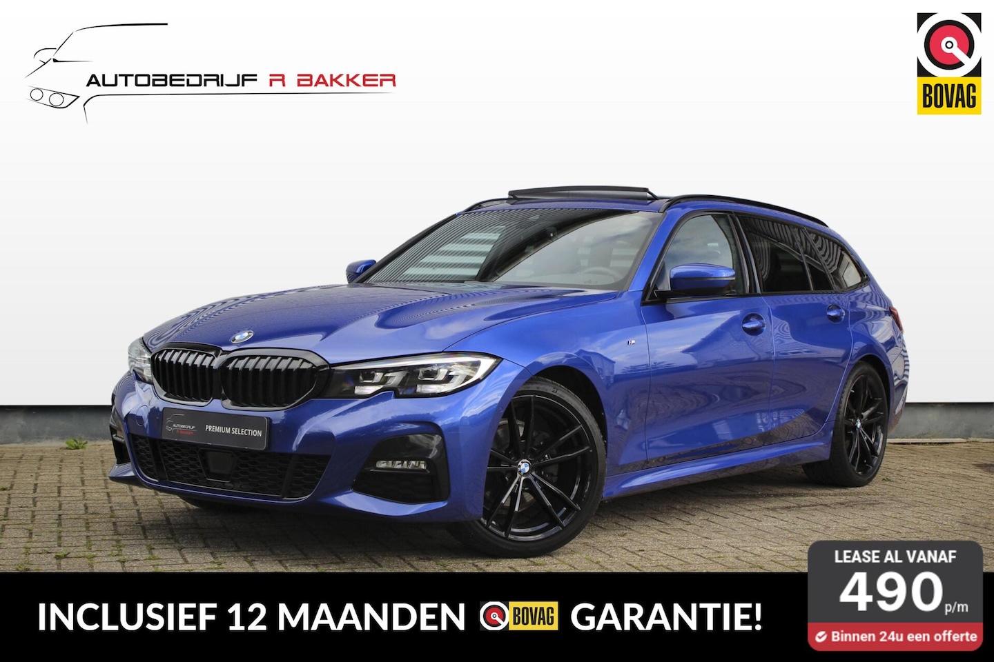 BMW 3-serie Touring - 320i M sport // Portimao Blue | BTW auto | Panoramadak | Trekhaak | Sfeerverlichting | Car - AutoWereld.nl