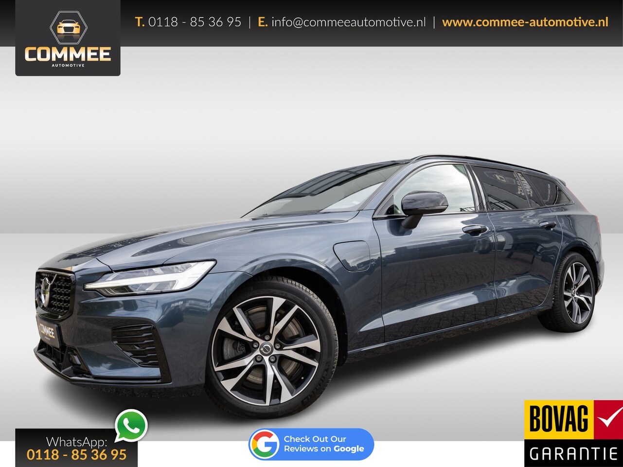 Volvo V60 - 2.0 T6 Plug-in hybrid AWD Plus Dark ✅Leer✅CAM✅CC✅Wint.pakk. - AutoWereld.nl
