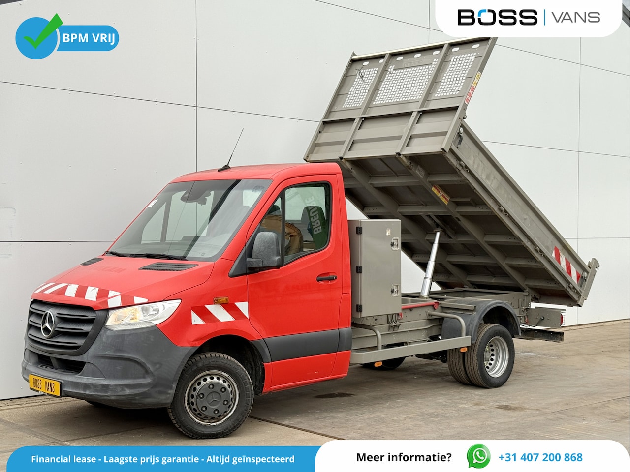 Mercedes-Benz Sprinter - 514 2.2 CDI Kipper Dubbellucht 3.5t Trekhaak Climate Control Cruise Control Benne Tipper - AutoWereld.nl