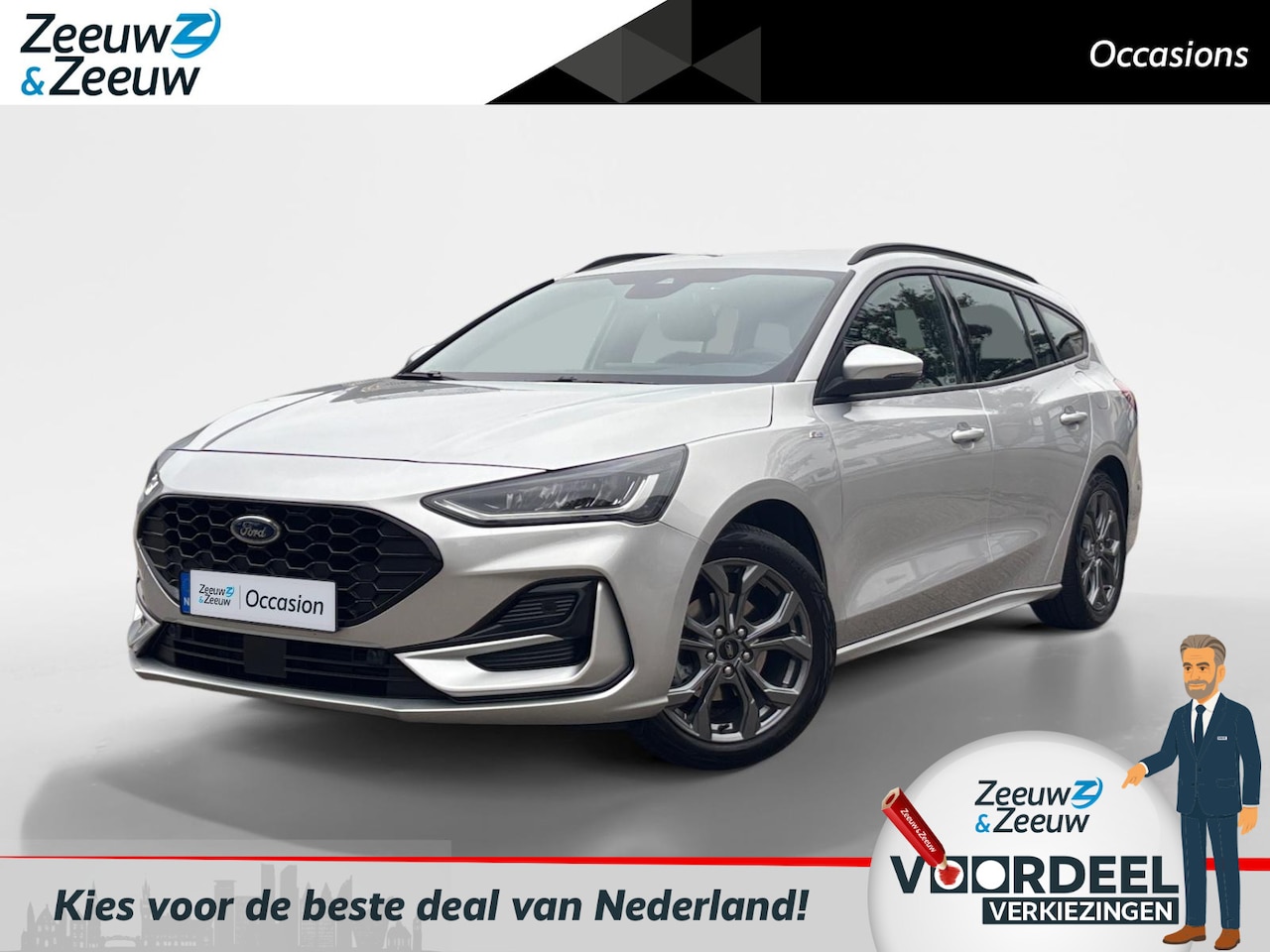 Ford Focus Wagon - 1.0 EcoBoost Hybrid ST Line | Winterpack | Achteruitrijcamera | Cruise Control | Apple Car - AutoWereld.nl