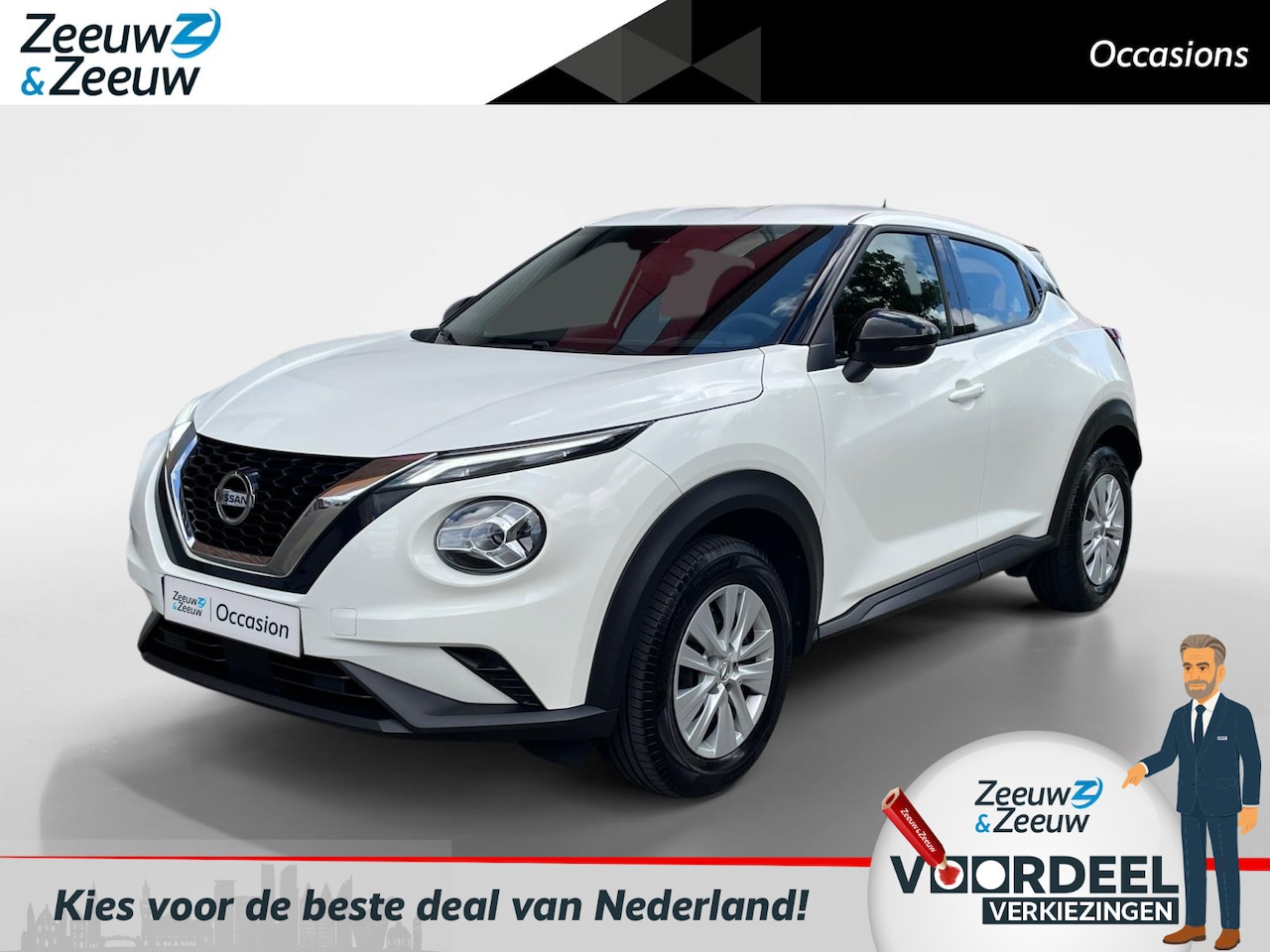 Nissan Juke - 1.0 DIG-T Visia | Airco| Cruise control| Bluetooth| Automatische verlichting| Eerste eigen - AutoWereld.nl