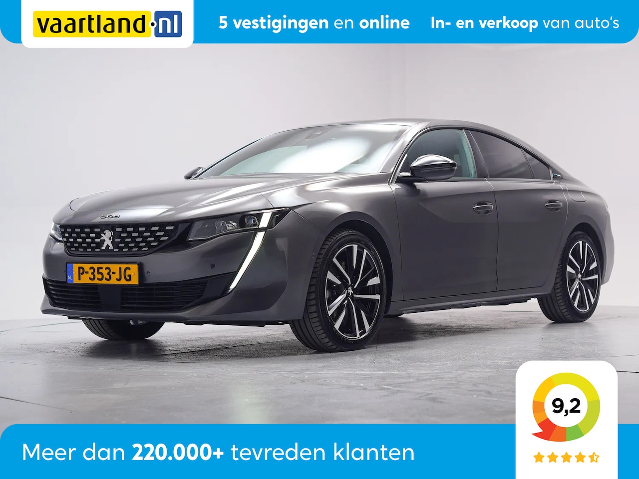 Peugeot 508 - 1.6 HYbrid GT Pack Business Aut. [ LED Adapt.cruise Leder/Alcantara ] - AutoWereld.nl