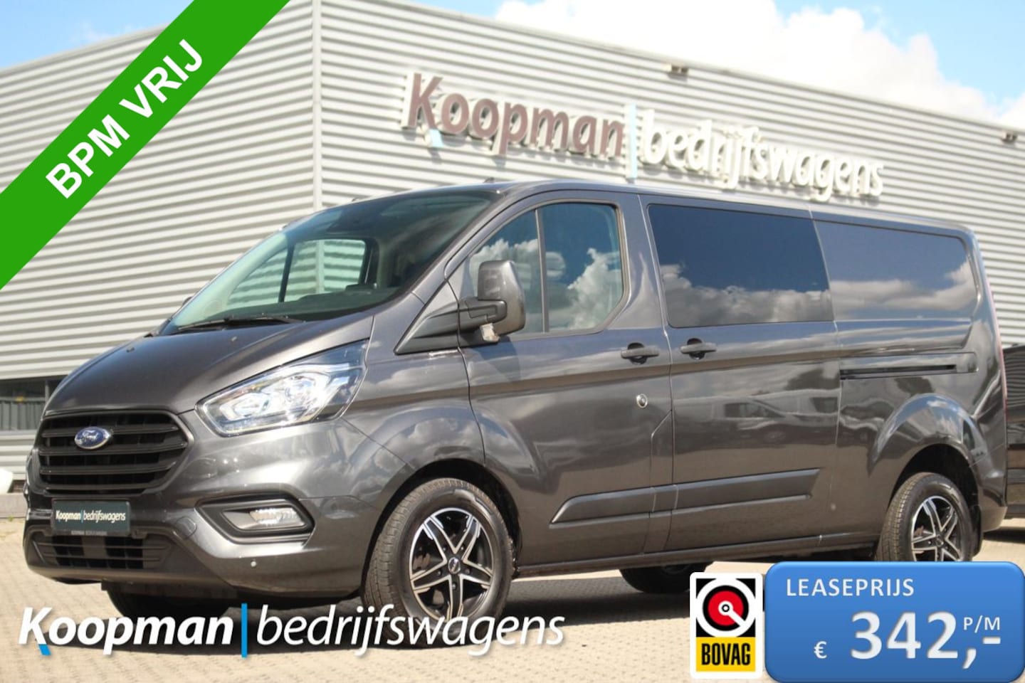 Ford Transit Custom - 320 2.0TDCI 130pk L2H1 Trend DC | 6-Zits | L+R Zijdeur | Carplay/Android | PDC | Lease 342 - AutoWereld.nl