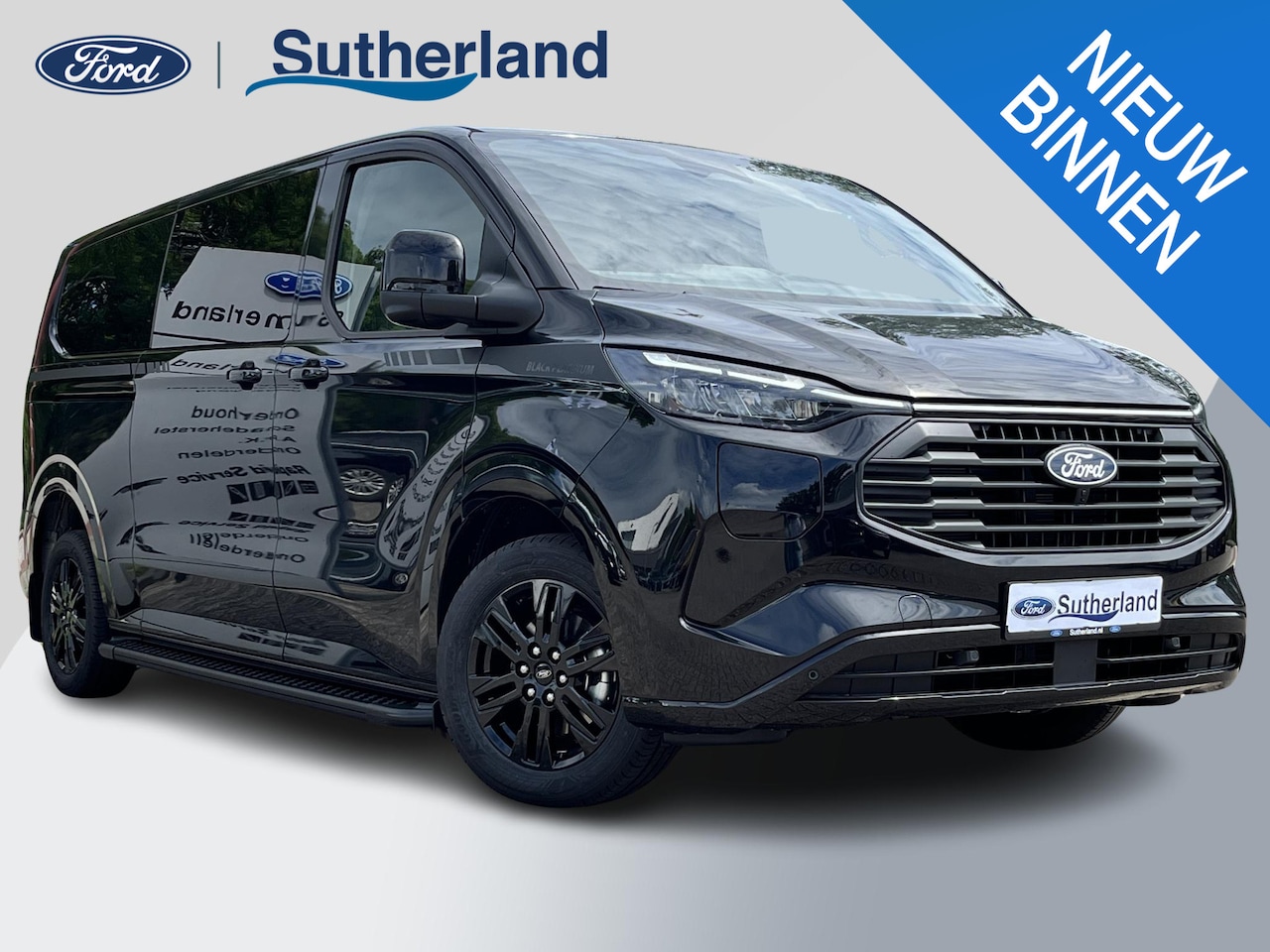 Ford Transit Custom - 320 2.5 PHEV L2H1 Black Platinum DC incl. €4.422,- korting! | Dubbele cabine Snoeks leder - AutoWereld.nl