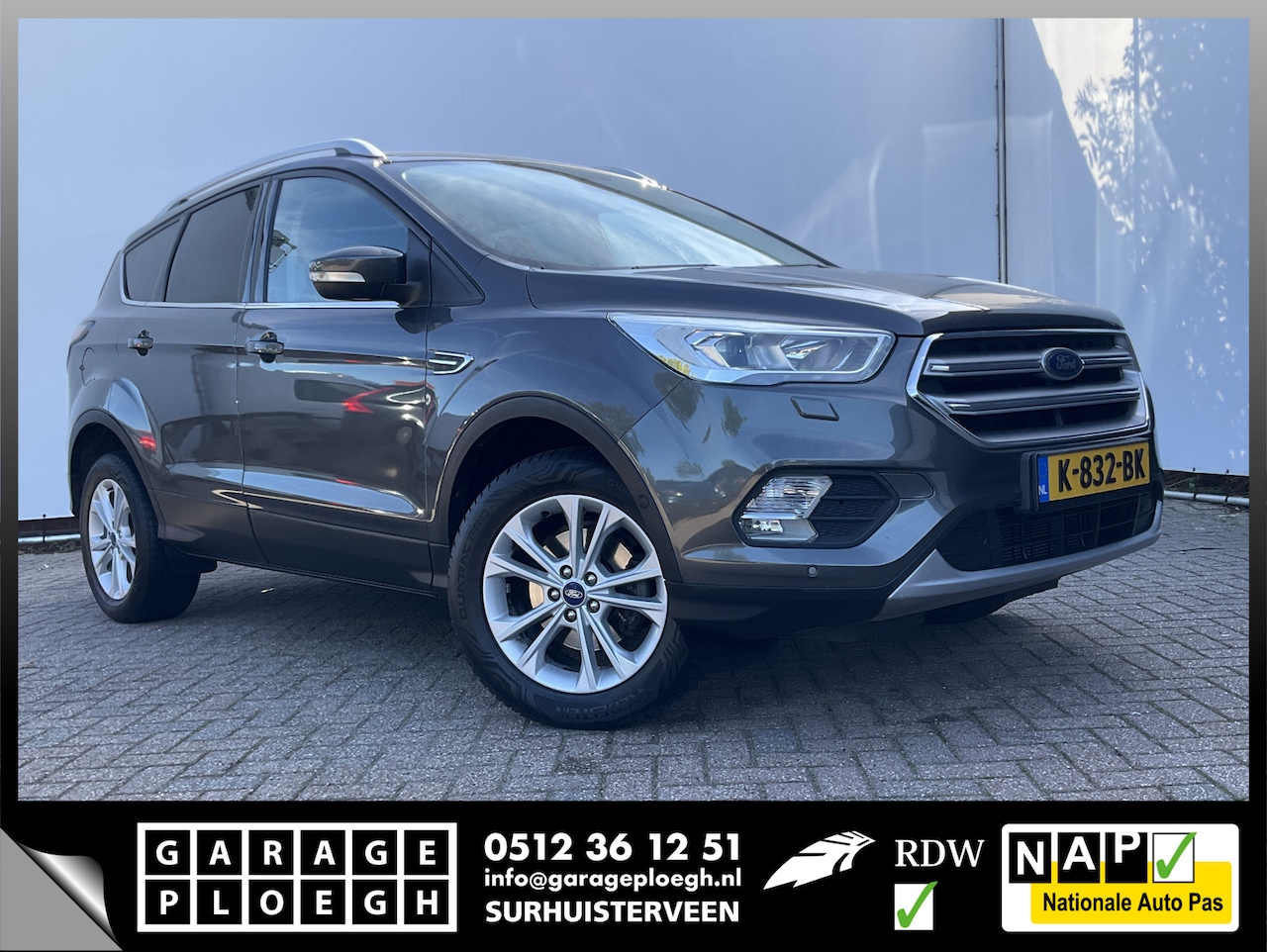 Ford Kuga - 1.5 EcoBoost Trend Ultimate Nav/Cruise Stoel/Stuurverw Elek.Klep Voll.Onderhouden! - AutoWereld.nl