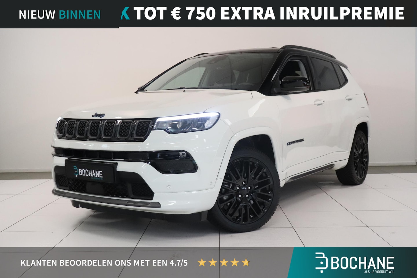 Jeep Compass - 4XE 240 Plug-in Hybrid Electric S | Camera | Leder | Adaptieve Cruise control | Achterklep - AutoWereld.nl