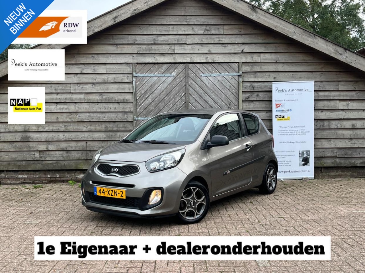 Kia Picanto - 1.2 CVVT ISG Airco | Airco | 1e Eigenaar | Dealeronderhouden | 4-Cilinder | APK t/m 26-09- - AutoWereld.nl