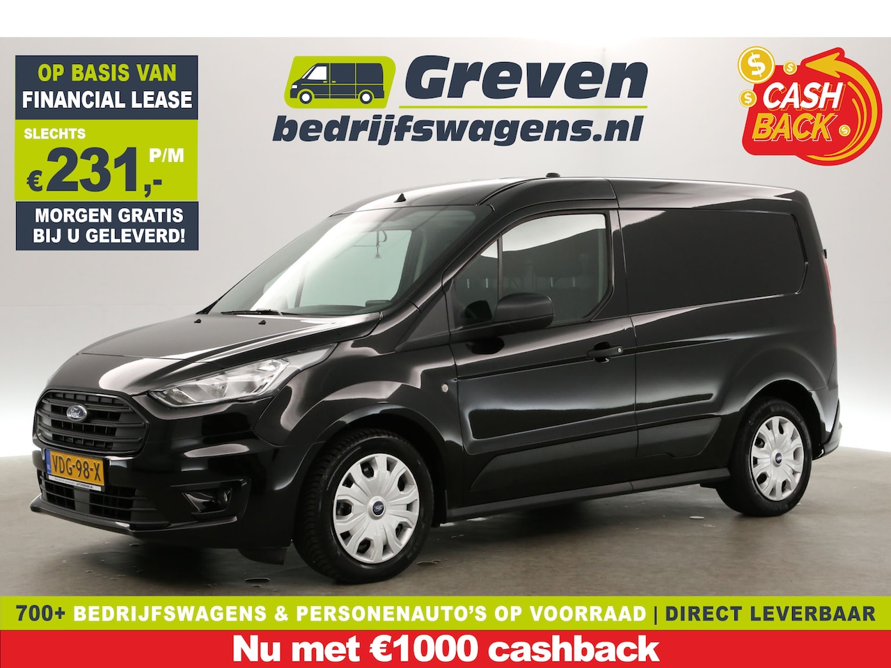 Ford Transit Connect - 101PK Ecoboost L1H1 BENZINE | EMISSIEVRIJE ZONE | Airco | Camera | Carplay | Parkeersensor - AutoWereld.nl