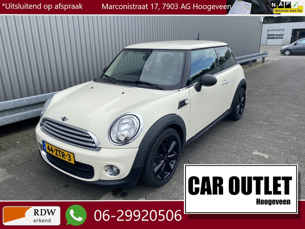 MINI One - Mini 1.6 Kite White 130Dkm.NAP, A/C, CC, Navi, LM, nw. APK – Inruil Mogelijk – - AutoWereld.nl