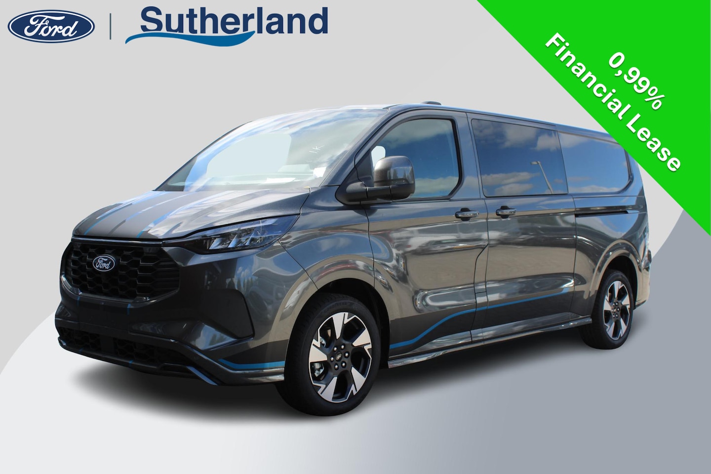 Ford Transit Custom - 320 2.5 PHEV L2H1 Sport DC 233pk | 0,99% Renteactie! | Dubbele Cabine | Dubbele zijschuifd - AutoWereld.nl