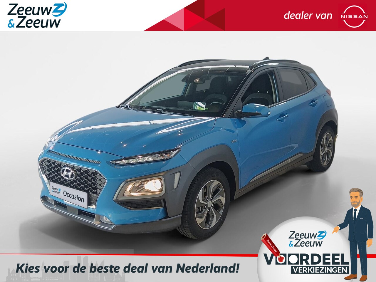 Hyundai Kona - 1.6 GDI HEV Fashion |Navigatie |Dode hoek sensor|Adaptieve cruise control| Head up display - AutoWereld.nl