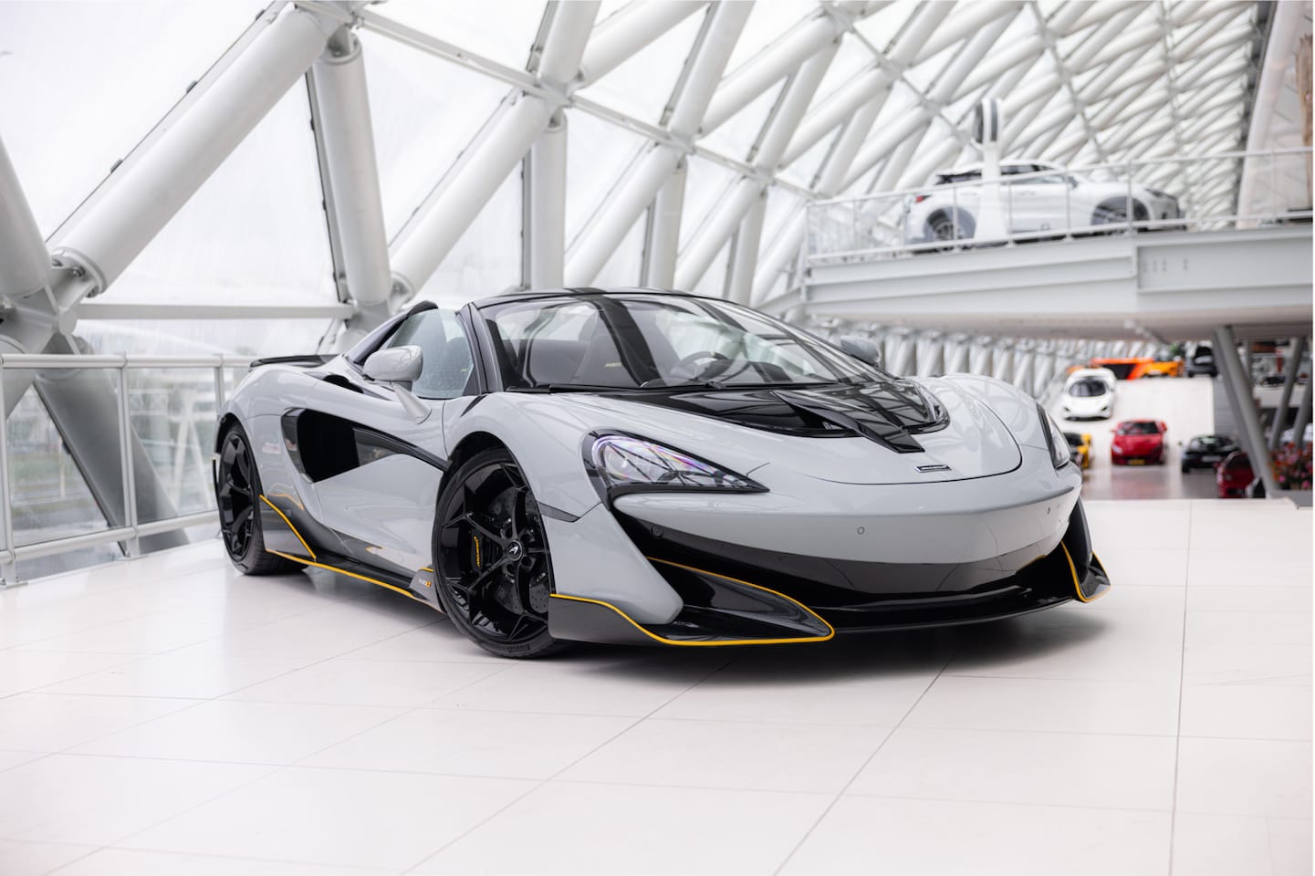 McLaren 600LT Spider - 3.8 V8 | MSO Dove Grey | MSO BP | Novitec | Napier Green Stitch | - AutoWereld.nl