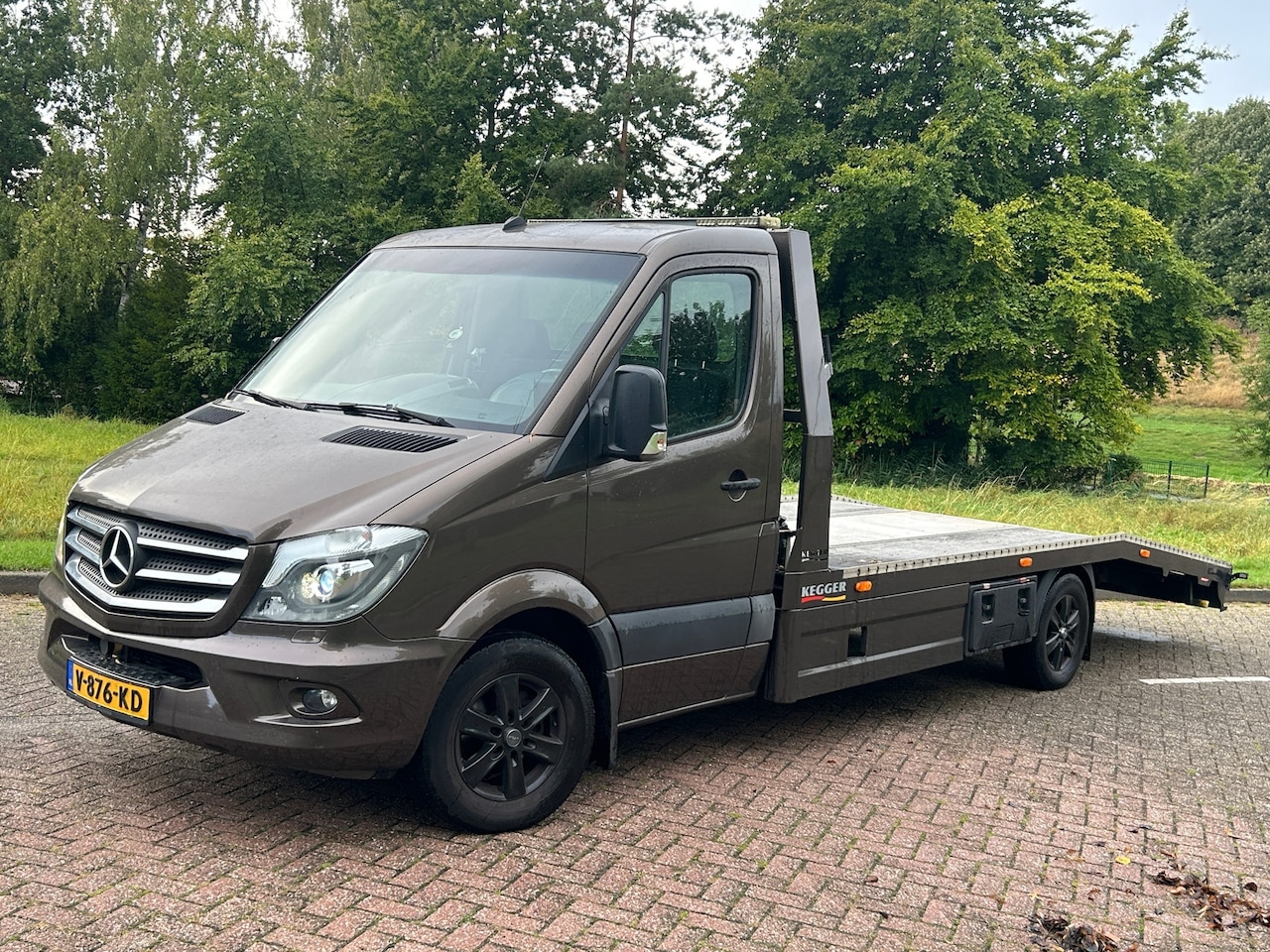Mercedes-Benz Sprinter - 319 3.0 CDI 432 V6 Kegger Euro6! Autotransporter! Oprijwagen! 7-traps automaat! Lichtbalk! - AutoWereld.nl