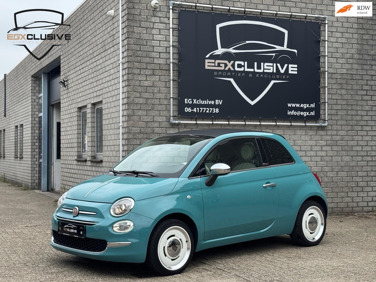 Fiat 500 - 1.2 Lounge Anniversary | Cabrio | Carplay - AutoWereld.nl