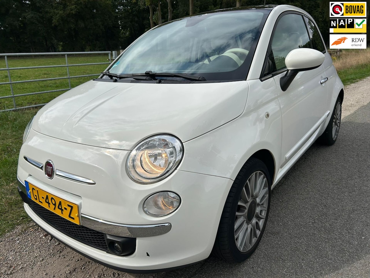 Fiat 500 - 0.9 TwinAir Turbo Lounge schuifdak clima zeer mooi - AutoWereld.nl