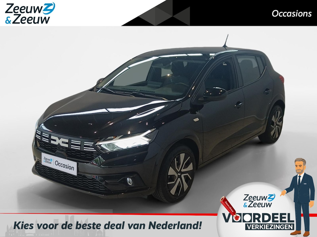 Dacia Sandero - 1.0 TCe 90 Expression *Navigatie*Parkeersensoren*Airco*Cruise Control*Carplay*Zeer nette a - AutoWereld.nl