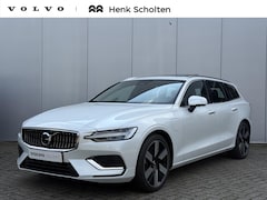 Volvo V60 - T6 Plug-in hybrid AWD Plus Bright, Crystal White metallic, Moritz Leder Charcoal, 19" Lich
