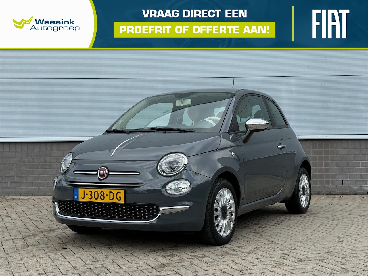 Fiat 500 - 1.0 70pk Hybrid Lounge | Airco | Cruise Control | City Steering - AutoWereld.nl