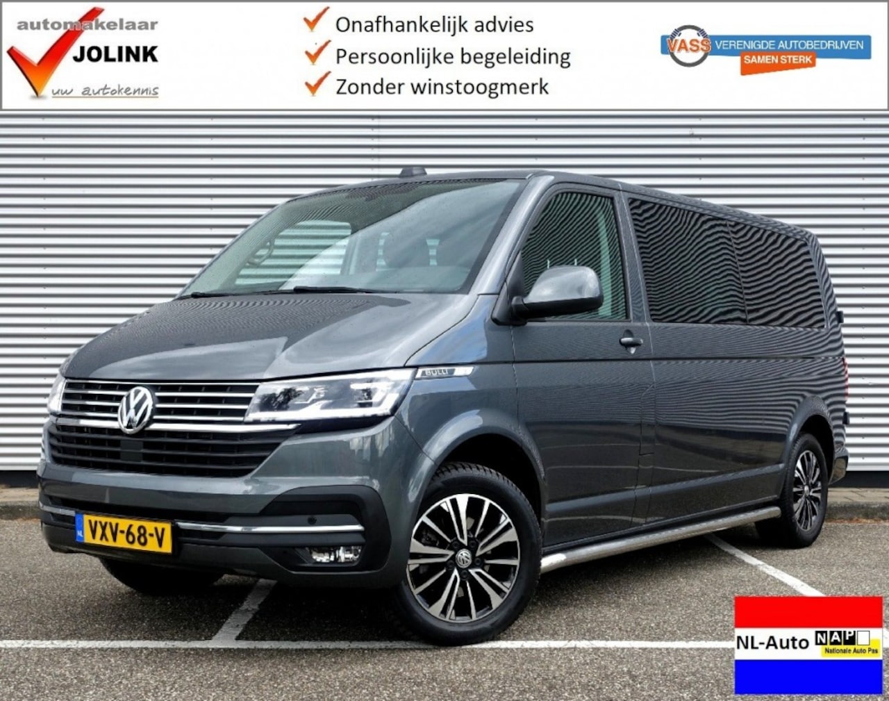 Volkswagen Transporter - 2.0 TDi 150 PK DSG7 Bulli DC L2H1 I NL-Auto I 100% dealer I LED I - AutoWereld.nl