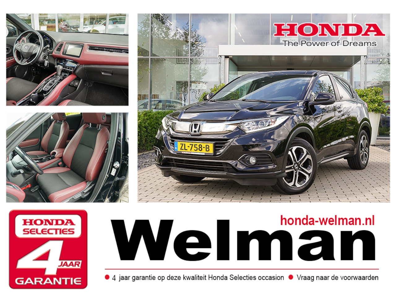 Honda HR-V - 1.5i V-TEC ELEGANCE - AUTOMAAT - TREKHAAK  - NAVIGATIE - SPORT INTERIEUR - AutoWereld.nl